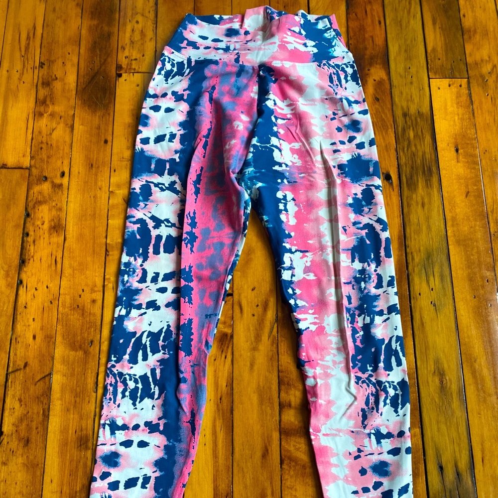 Liquido Active high-waisted, tye-dye leggings